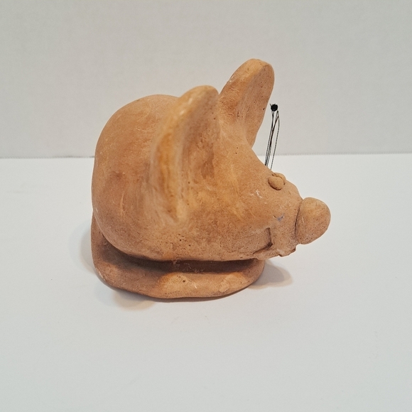 Vintage Artist Signed 1973 Clay Big Ear Mouse Sculpture‎ - Picture 2 of 6